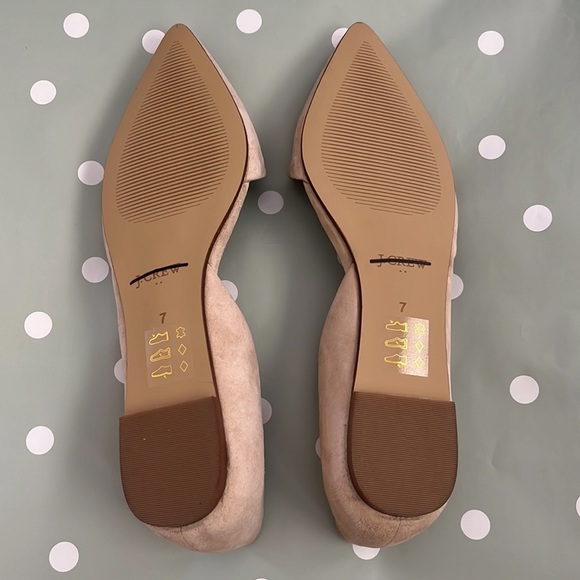 NWOB, J. Crew Factory Zoe suede d'Orsay flats F5310 Saddle 7 shoes tan brown - Picture 7 of 9